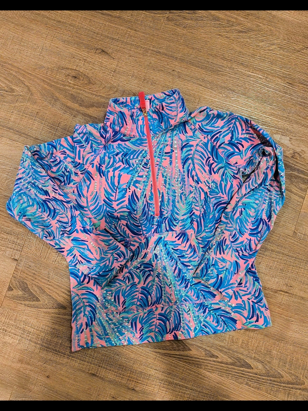Lilly Pulitzer Pink and Blue Palm-Print Kids Popover